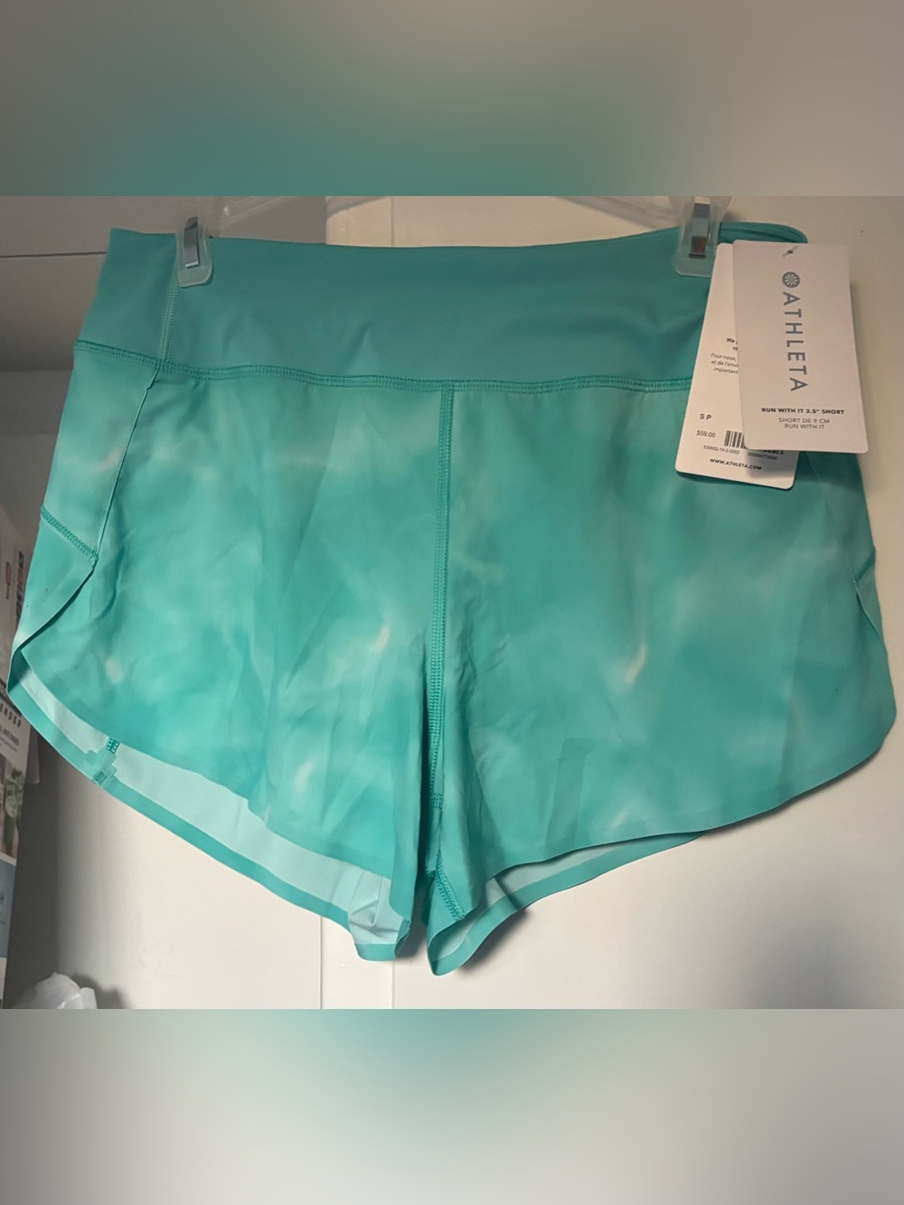 Athleta Teal Aqua Athletic Shorts SZ Small
